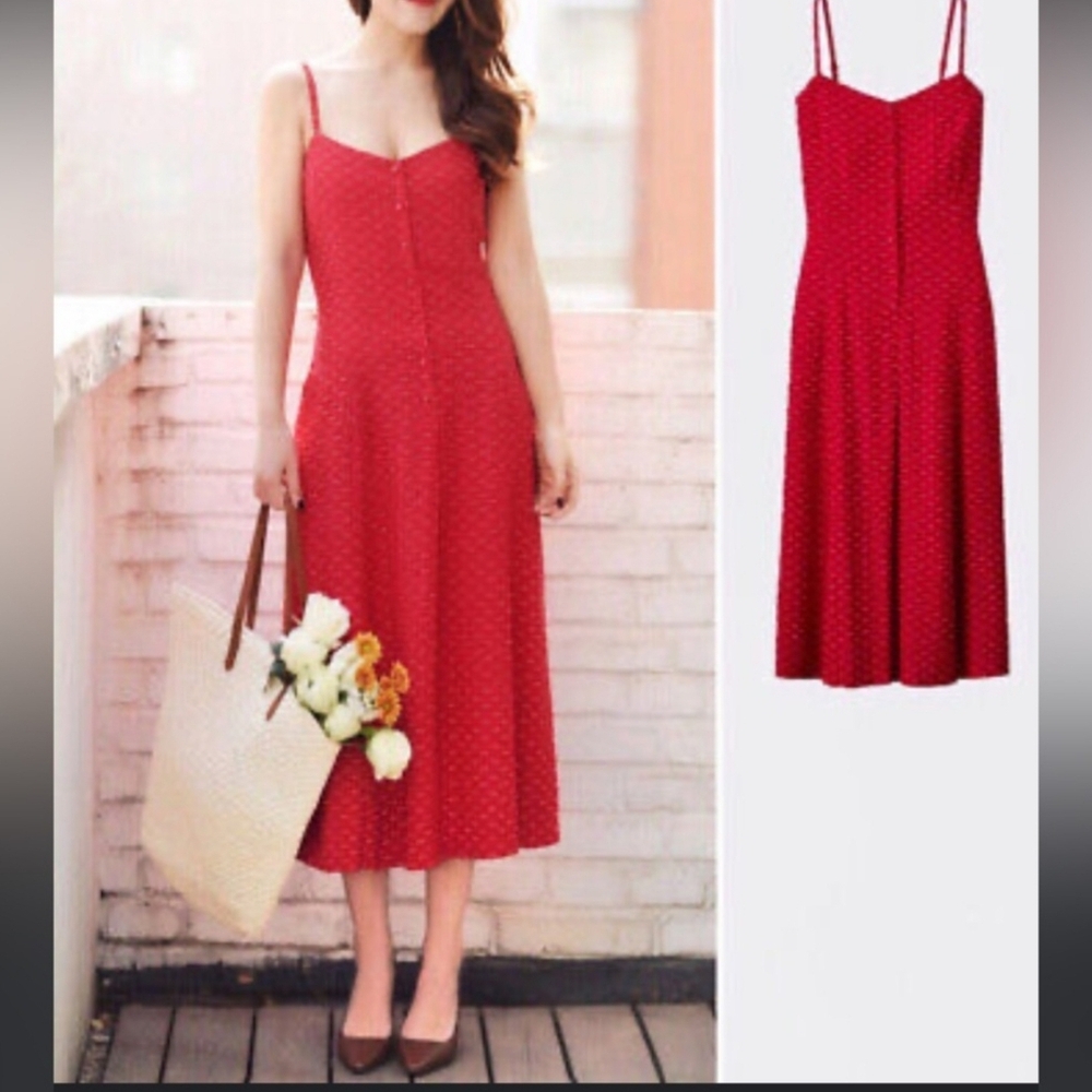 Uniqlo Ines de La Fressange red camisole dress (JAPAN Sizing Size Xs)